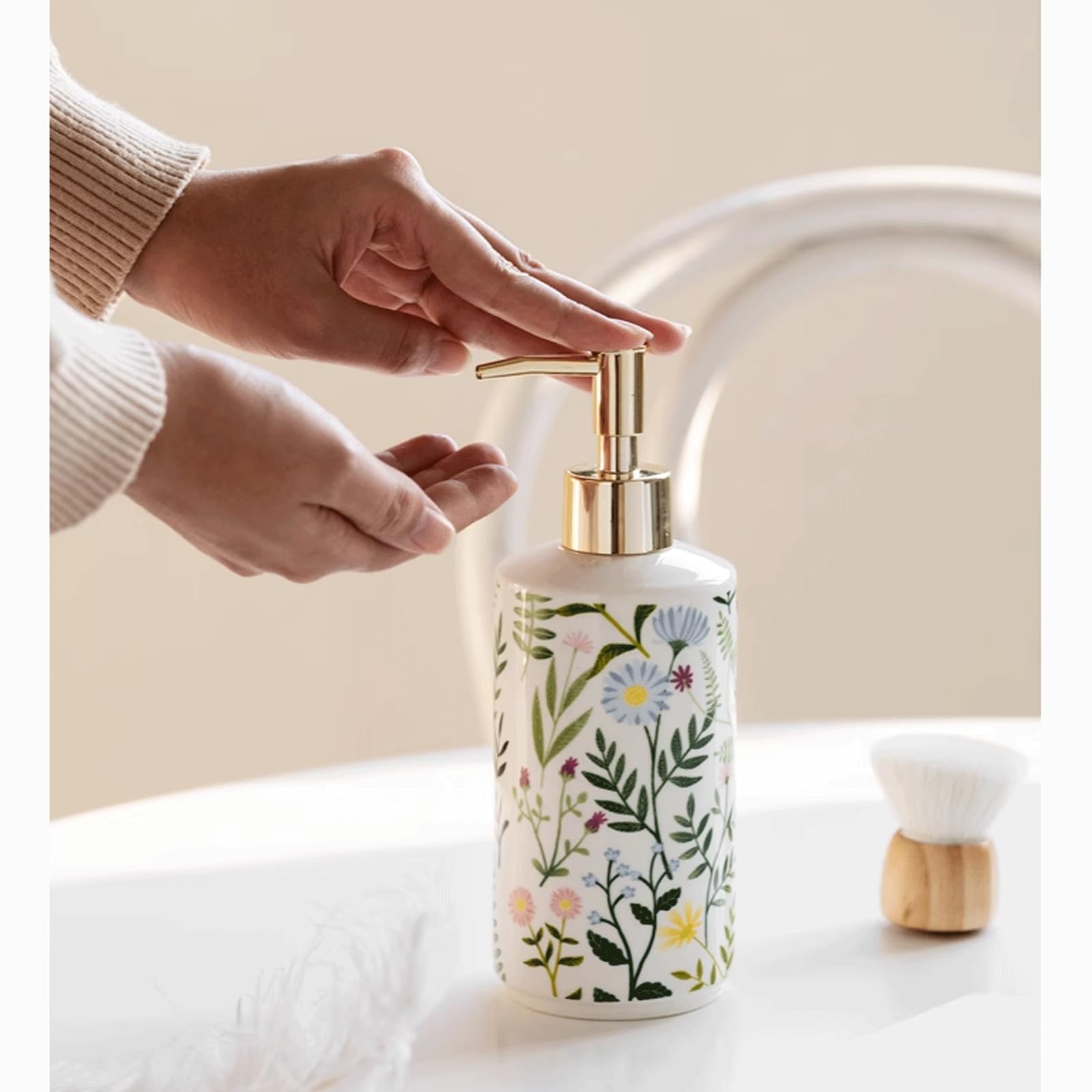 ピンクハウス　ソープディスペンサー Amazon｜ソープディスペンサー 15.1オンスセラミックソープ